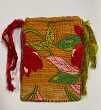 Load image into Gallery viewer, Embroidered Drawstring Pouch- Dusk and Dawn
