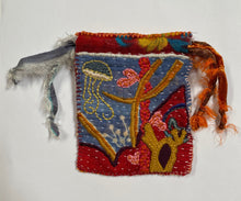 Load image into Gallery viewer, Embroidered Drawstring Pouch- Under the Sea

