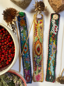Embroidered cuff bracelet