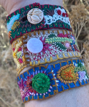 Load image into Gallery viewer, Embroidered cuff bracelet
