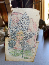Load image into Gallery viewer, Teabag Drawing- FlowerFace Blue
