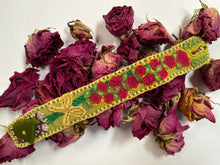 Load image into Gallery viewer, Embroidered wrist cuff- A Dozen Roses
