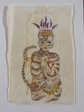 Load image into Gallery viewer, Teabag Drawing- Feline Queen
