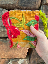 Load image into Gallery viewer, Embroidered Drawstring Pouch- Dusk and Dawn
