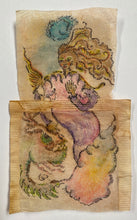 Load image into Gallery viewer, Teabag Drawing- Sella and her Dragon
