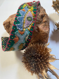 Embroidered cuff bracelet
