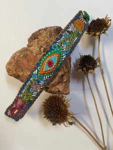 Embroidered cuff bracelet