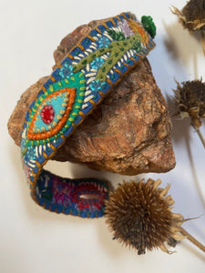 Embroidered cuff bracelet