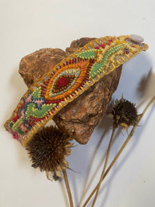 Embroidered cuff bracelet