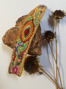 Embroidered cuff bracelet