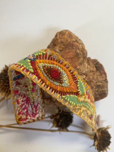 Embroidered cuff bracelet