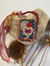 Load image into Gallery viewer, Embroidered Heart Pouch Necklace
