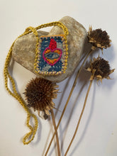 Load image into Gallery viewer, Embroidered heart pouch necklace
