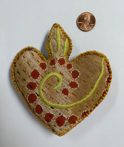Embroidered Heart- Tendril